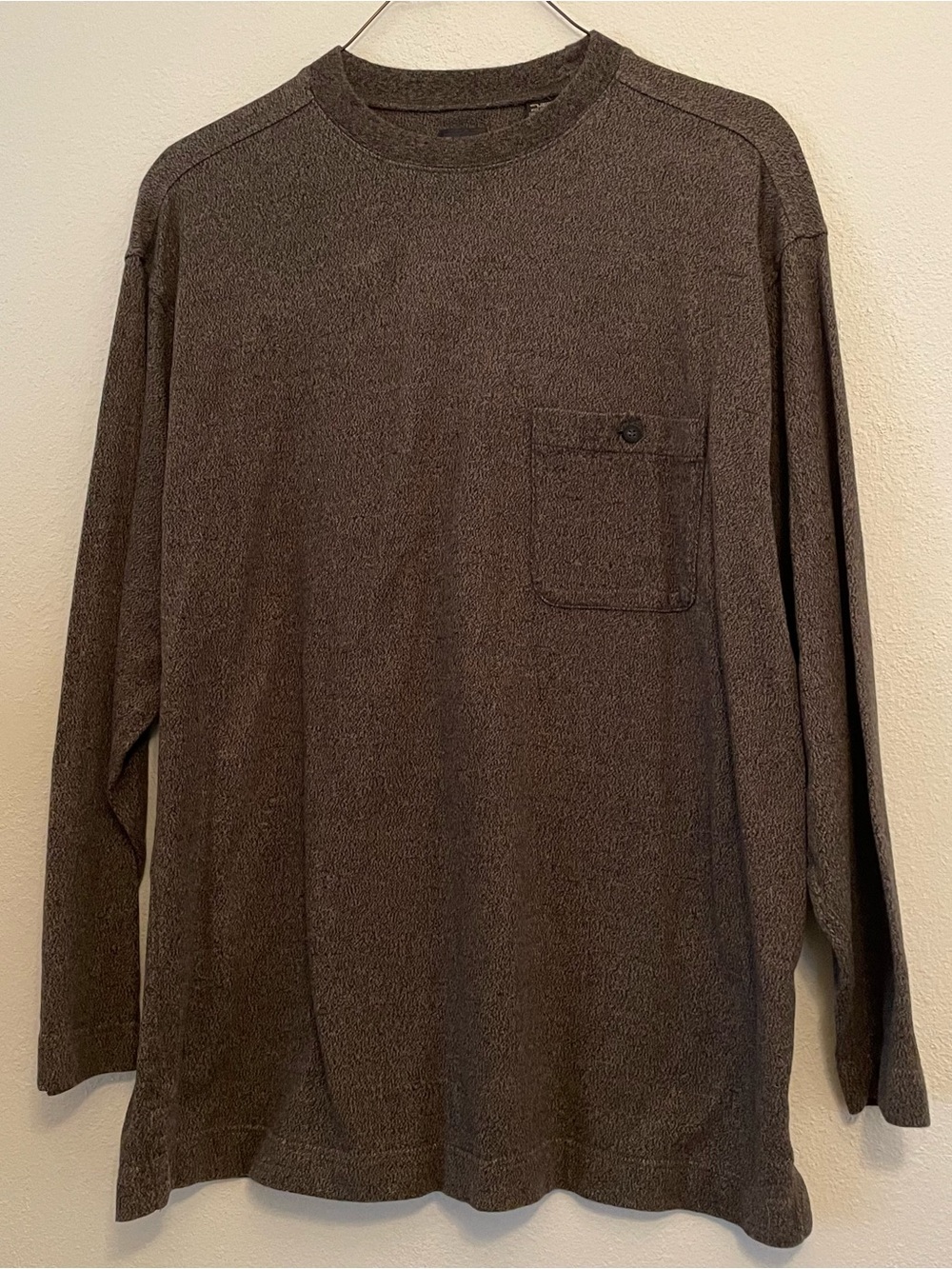 Axis LA Men’s Long Sleeve Pullover Black/Tan Cotton Comfort Size L